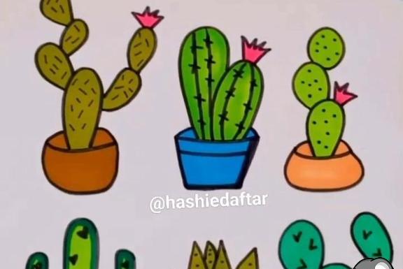 عکس کارتونی از کاکتوس