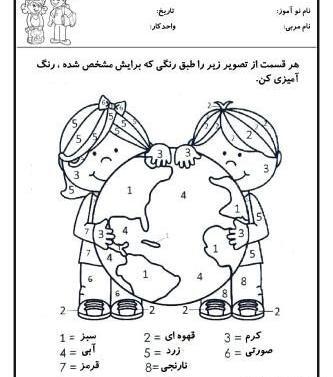 عکس کاردستی کره زمین برای پیش دبستانی