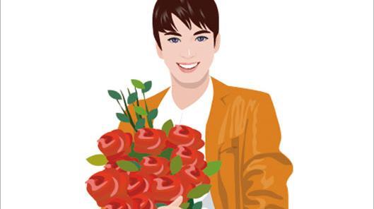 عکس کارتونی گل فروش