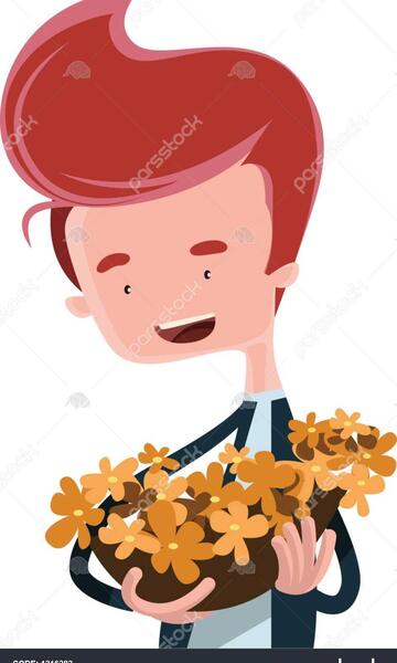 عکس کارتونی گل فروش