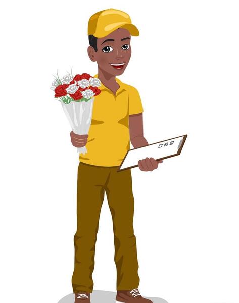 عکس کارتونی گل فروش