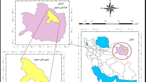 عکس کره زمین واقعی مشهد، استان خراسان رضوی، ایران