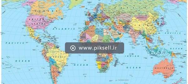 عکس نقشه کره زمین با کیفیت بالا