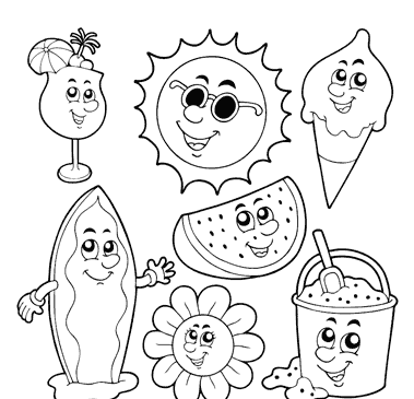 عکس میوه های تابستانی کارتونی