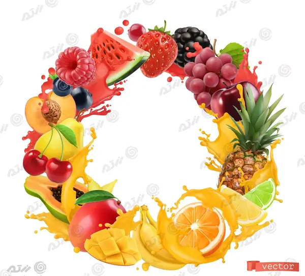 عکس میوه های تابستانی کارتونی