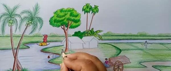عکس کارتونی مزرعه گندم