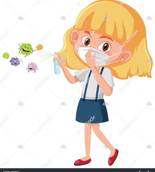 عکس دختر با ماسک کارتونی