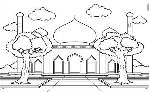 عکس کارتونی مسجد محله