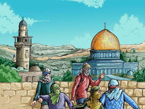 عکس کارتونی مسجد قدس