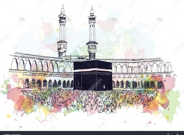 عکس کارتونی مسجدالحرام
