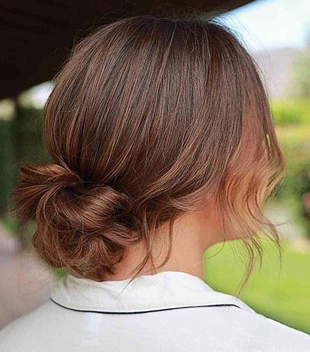 عکس مدل مو دخترانه ساده برای موهای کوتاه