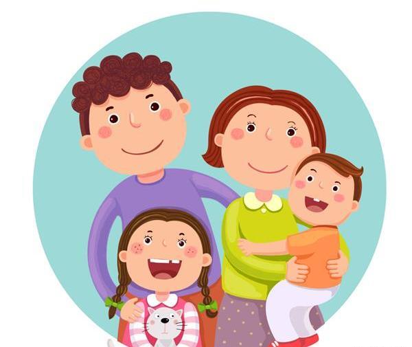 عکس یک خانواده 4 نفره کارتونی