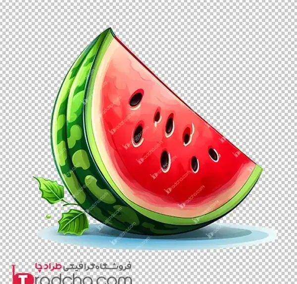 عکس قاچ هندوانه کارتونی