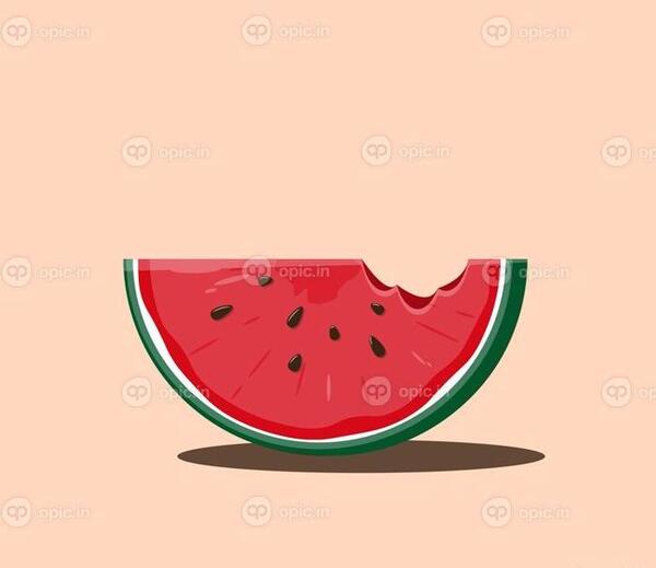 عکس قاچ هندوانه کارتونی