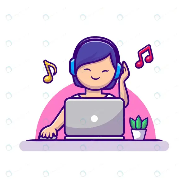 عکس کارتونی گوش دادن