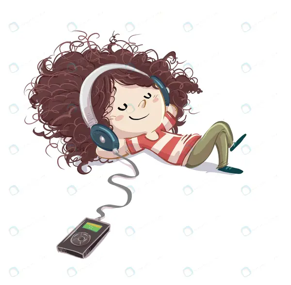 عکس کارتونی گوش دادن