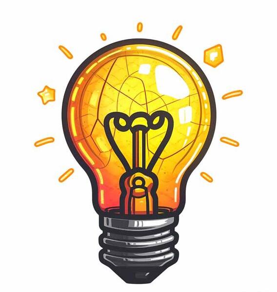 عکس کارتونی لامپ روشن