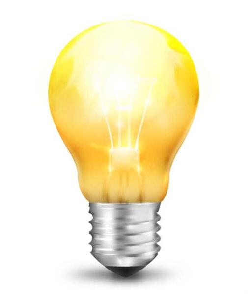 عکس کارتونی لامپ روشن