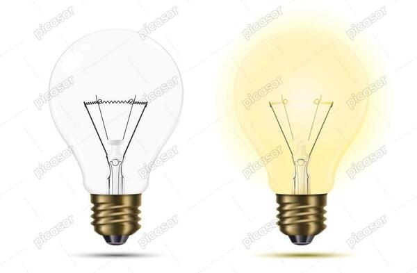 عکس کارتونی لامپ روشن