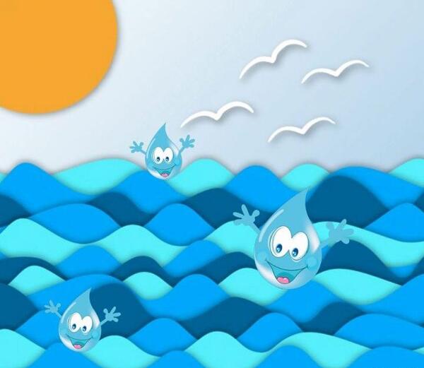 عکس کارتونی از قطره آب