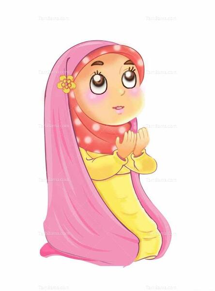 عکس دختر قرآنی کارتونی