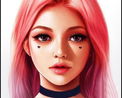 عکس کارتونی دخترانه صورتی