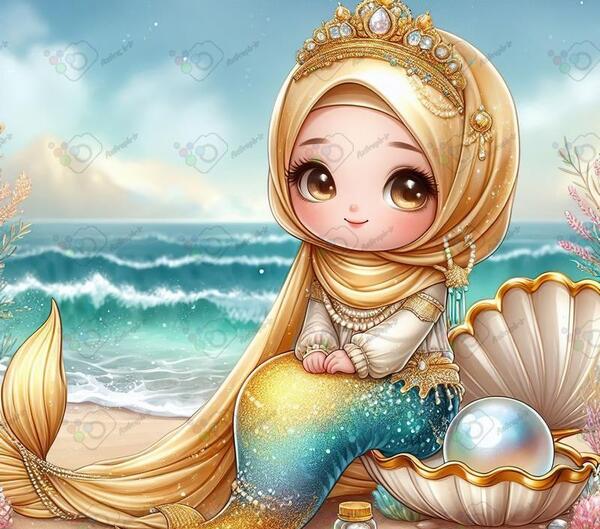 عکس صدف و مروارید کارتونی