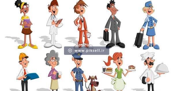 عکس شغل های مختلف کارتونی