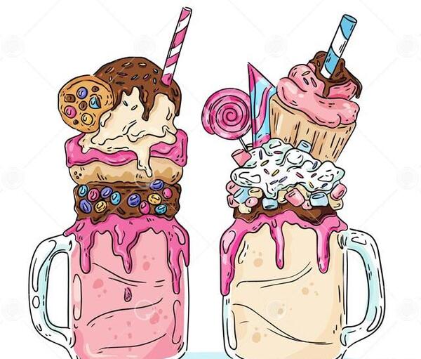 عکس میلک شیک کارتونی