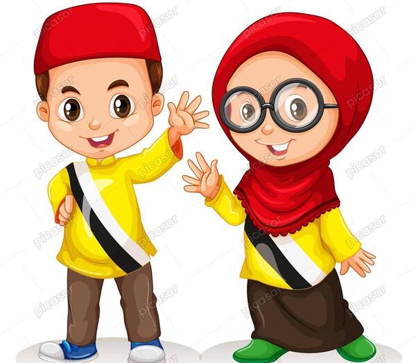عکس کارتونی کودک شاد