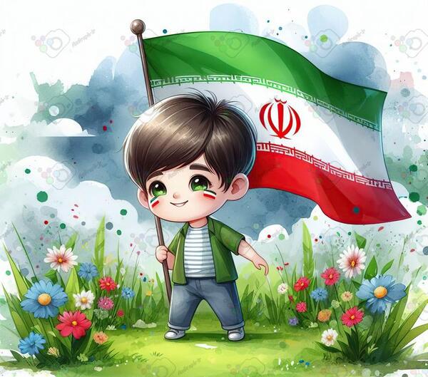 عکس کارتونی کودک شاد