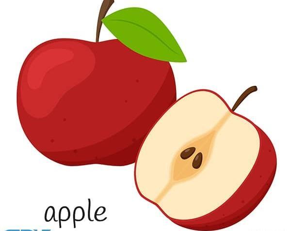 عکس سیب زرد کارتونی
