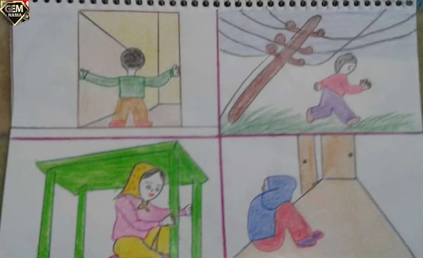 عکس کارتونی درباره زلزله