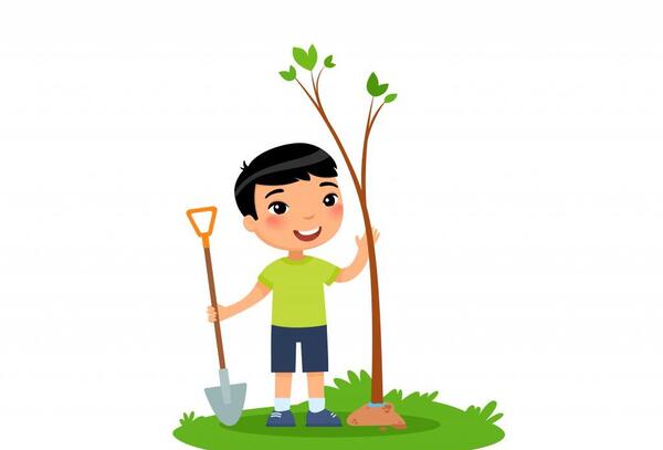 عکس کارتونی درختکاری