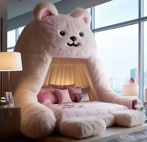 عکس کارتونی تخت خواب