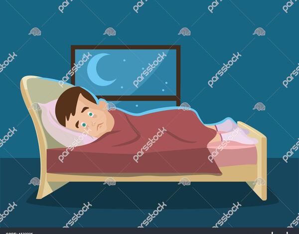عکس کارتونی تخت خواب