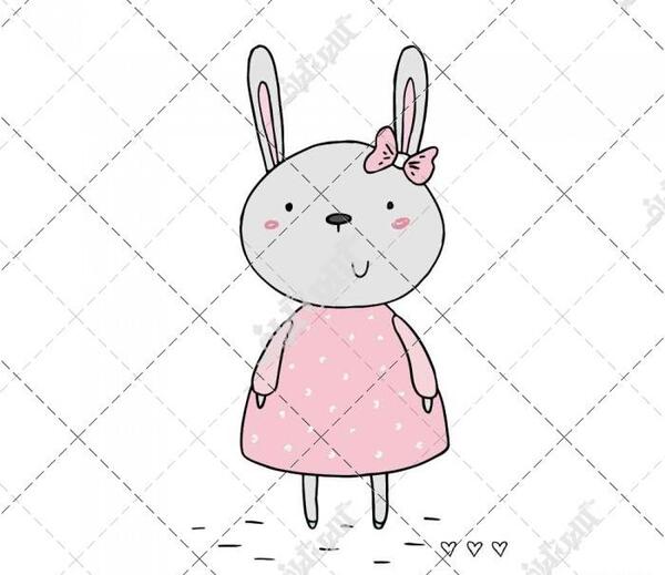 عکس کارتونی خرگوش صورتی