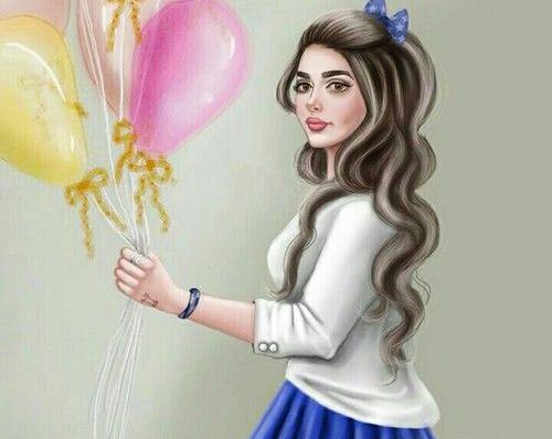 عکس کارتونی تولد دخترانه