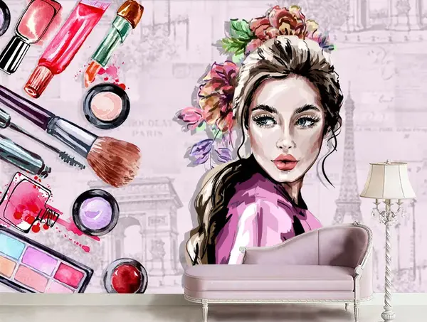 عکس کارتونی آرایشگری زنانه