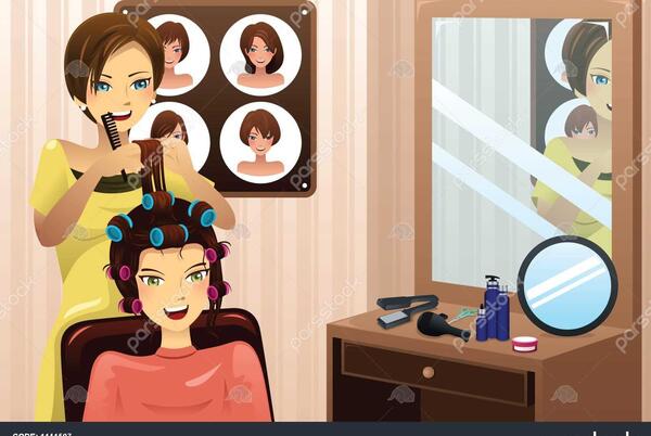 عکس کارتونی آرایشگری زنانه