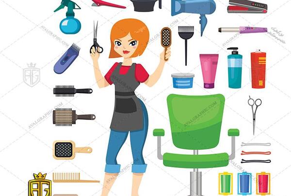 عکس کارتونی آرایشگری زنانه