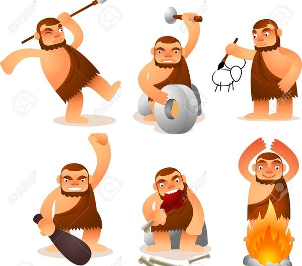 عکس کارتونی از انسان های اولیه