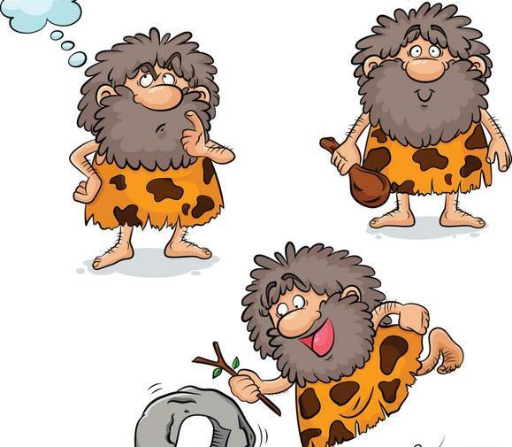 عکس کارتونی از انسان های اولیه