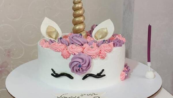 عکس کیک تولد اسب تک شاخی