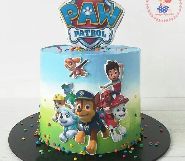 عکس کیک تولد تم سگهای نگهبان
