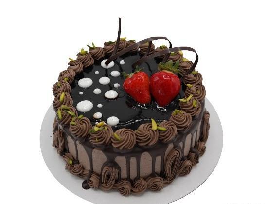 عکس کیک تولد ساده کاکائویی