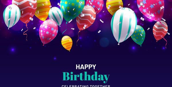 عکس کیک و بادکنک برای تولد