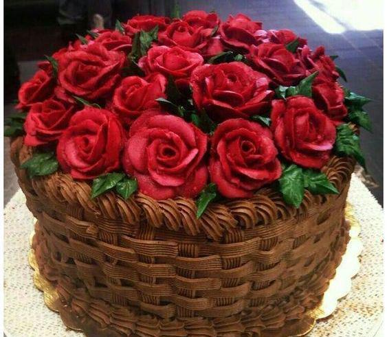 عکس کیک تولد گلدار