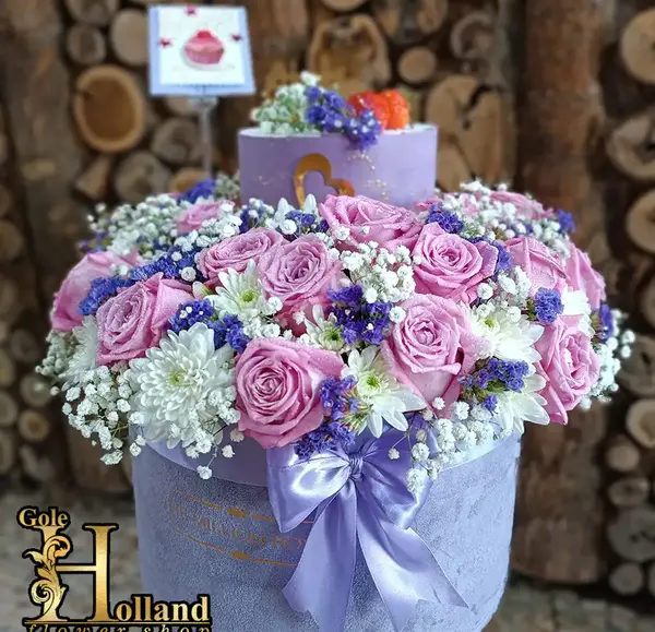 عکس کیک تولد گلدار