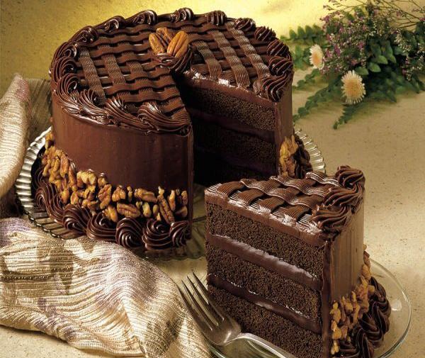 عکس کیک تولد شکلاتی بزرگ